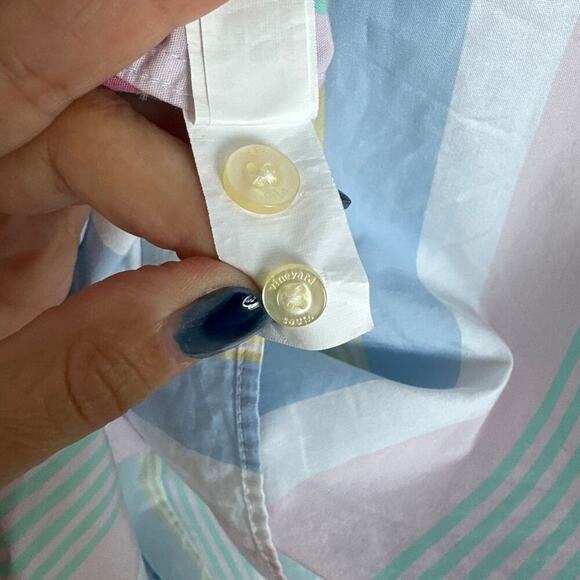 Vineyard Vines Striped Whale Button Down Short Sleeve Shirt, 100% Cotton,Size XL - Picture 6 of 7